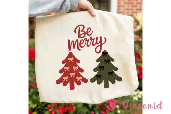 Be Merry Christmas Trees PNG Clipart: Branding Illustrations