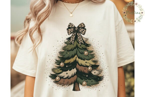 Camo Leopard Christmas Tree PNG Clipart & Illustrations