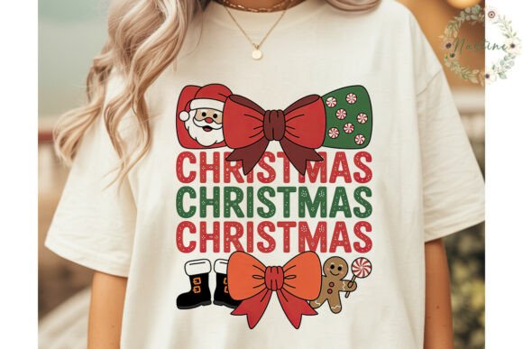Christmas Coquette Bow PNG Clipart & Illustrations