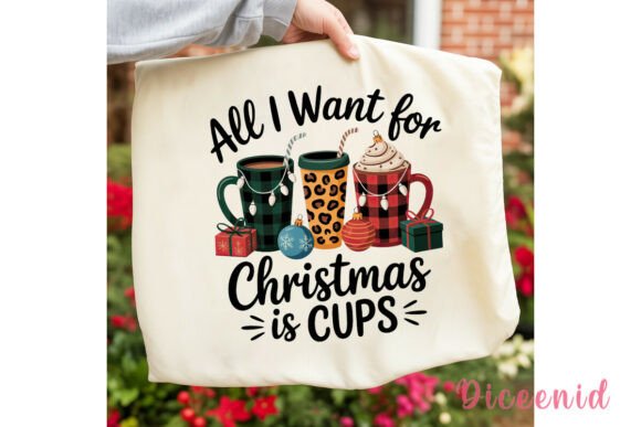 Christmas Cups Sublimation Design & Illustrations