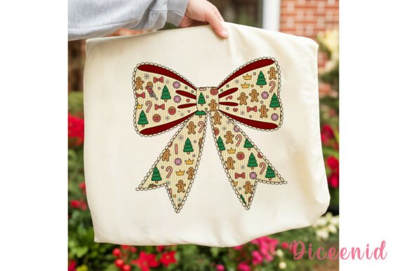 Christmas Patterned Bow PNG Clipart & Illustrations