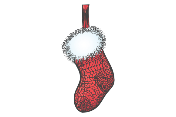 Christmas Sock Hanging Holiday Stocking Illustrations