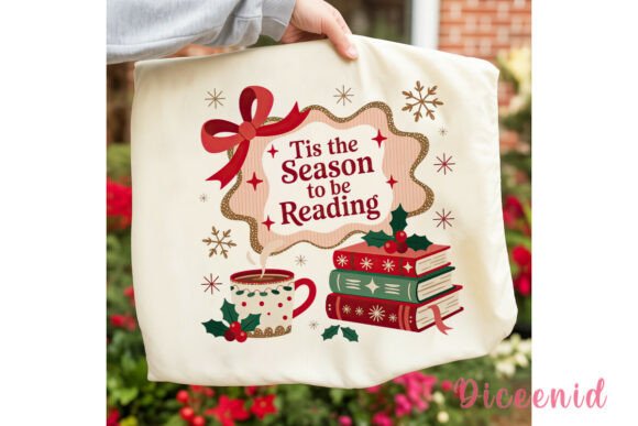 Cozy Christmas Reading PNG Clipart & Illustrations