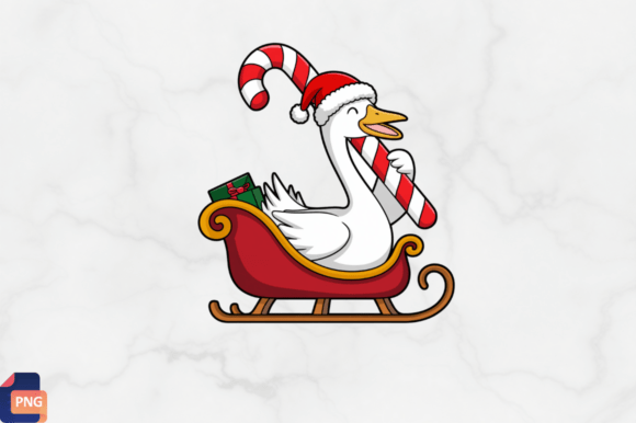Cute Goose Christmas Clipart: Festive Illustrations