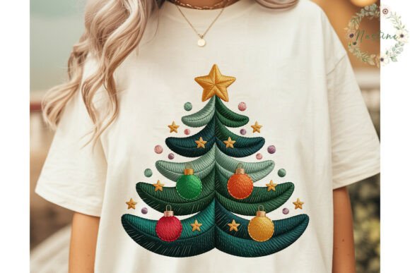 Embroidered Christmas Tree PNG Clipart Review