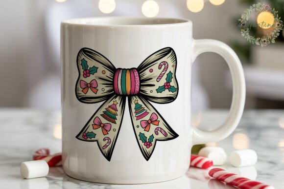 Festive Christmas Bow PNG Clipart & Illustrations