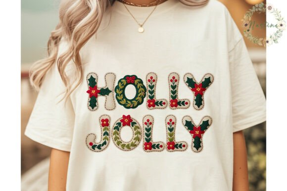 Holly Jolly Felt Christmas PNG Clipart & Illustrations