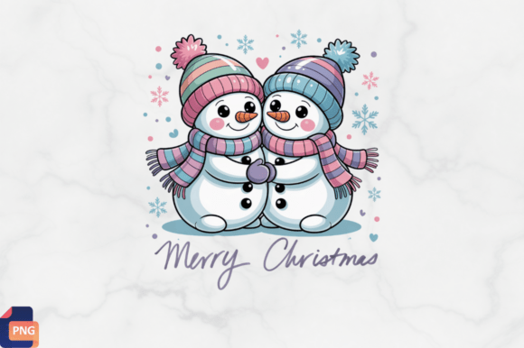 Holographic Snowman PNG for Holiday Illustrations