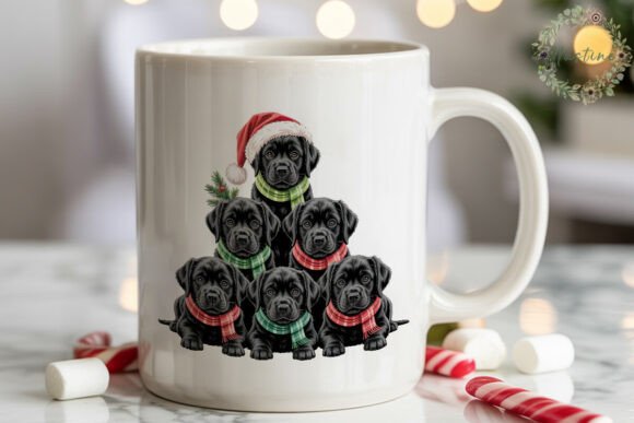 Labrador Christmas Tree PNG: Festive Illustrations
