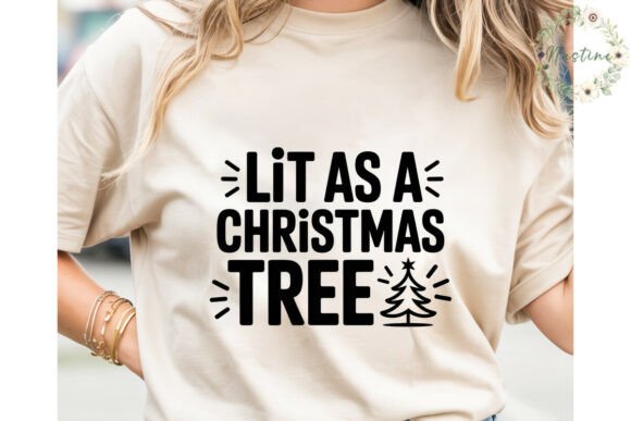 Lit As a Christmas Tree PNG: Festive Illustrations