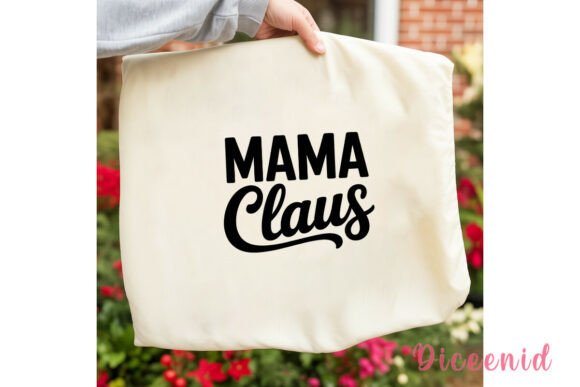 Mama Claus Text PNG for Festive Illustrations