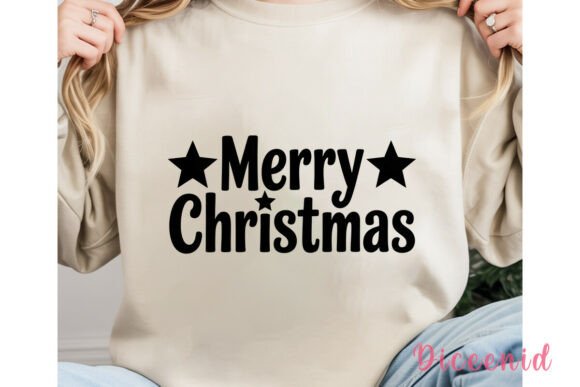 Merry Christmas Stars Sublimation Design & Illustrations