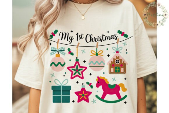 My 1st Christmas Ornaments PNG Clipart & Illustrations