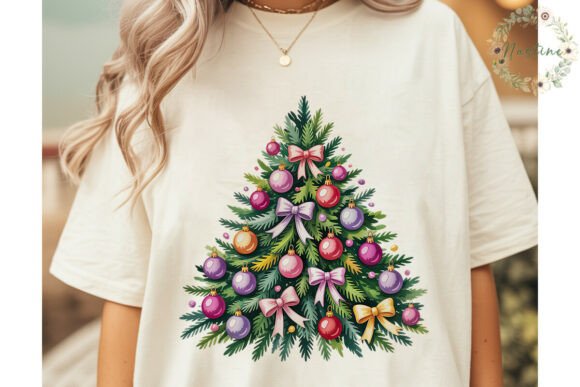 Pink Purple Christmas Tree Clipart Review