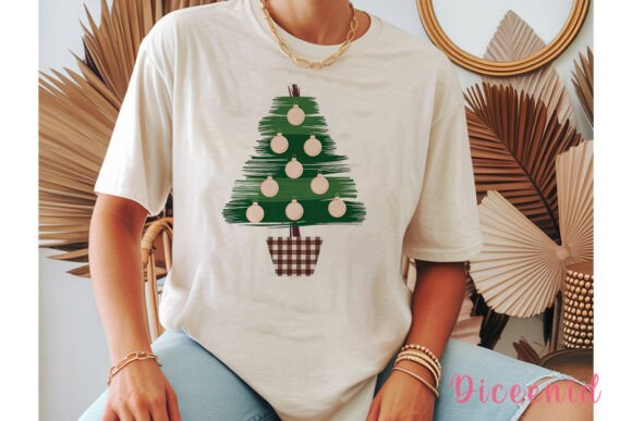 Plaid Pot Christmas Tree PNG Clipart Review