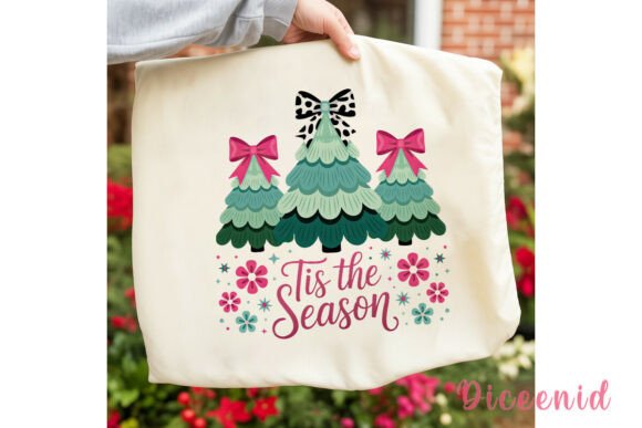 Preppy Christmas Tis the Season PNG & Illustrations
