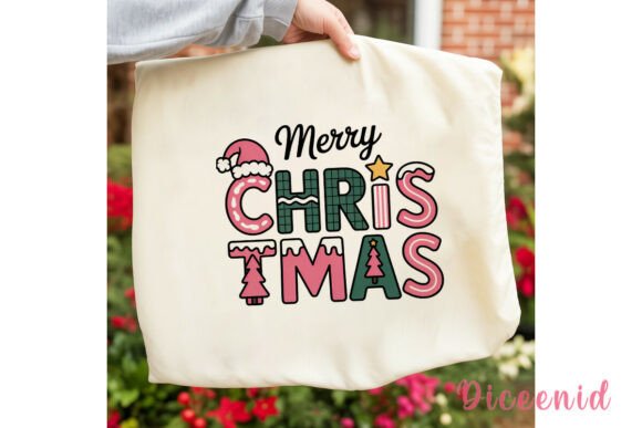 Retro Pink Green Christmas PNG Clipart & Illustrations