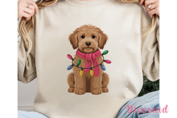 Review: Christmas Goldendoodle Dog PNG Clipart for Illustrations