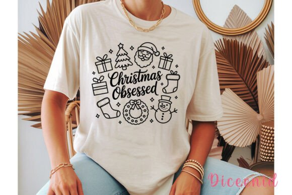 Review: Christmas Obsessed Line Art PNG Clipart