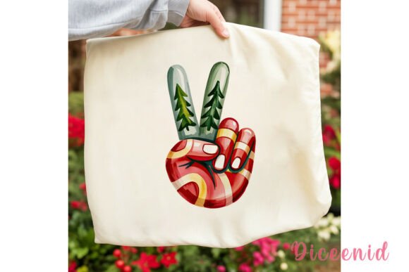 Review: Christmas Peace Sign Watercolor PNG for Embroidery
