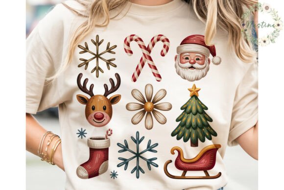 Rustic Christmas Icons PNG Clipart for Illustrations